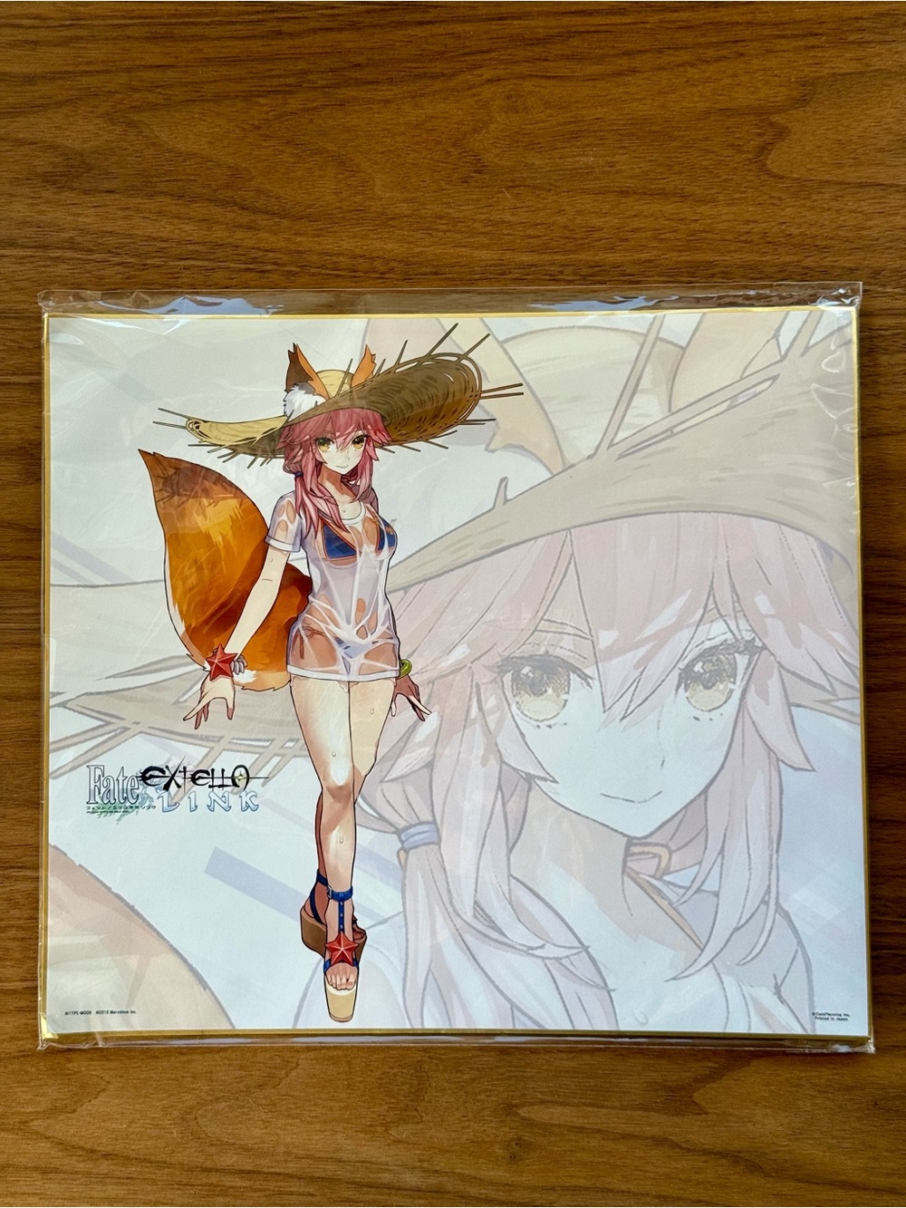 Fate EXTELLA LINK Tamamo no Mae Shikishi Beach Flower * Sealed Rare Collectible